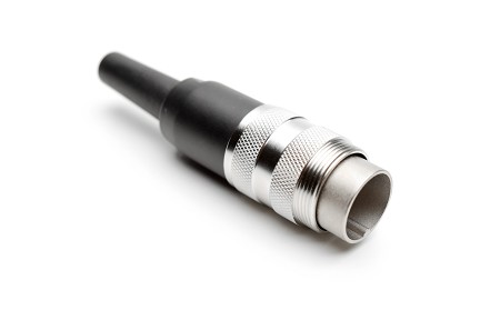 T 3360 551 - M16 Male straight cable connector with internal strain relief and metal locking ring. 5 contacts, 4-6mm cable diameter Contacts sold separately.