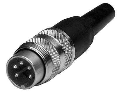 T 3400 018 - M16 Male straight cable connector with internal strain relief and metal locking ring. 6 contacts, gold plated, 4-6mm cable diameter  Contacts included. Comparable to PN# 99-2021-09-06, 09-0021-09-06