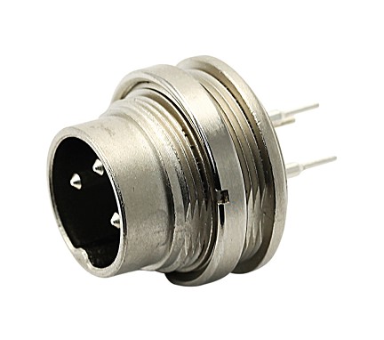 T 3477 400 - M16 Rear mounting male receptacle with ring nut. 7 contacts, silver plated  Contacts included. Comparable to PN# 09-0327-90-07