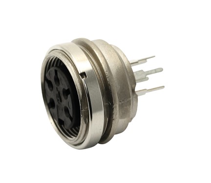 T 3478 420 - M16 Rear mounting female receptacle with ring nut. 7 contacts, silver plated  Contacts included.